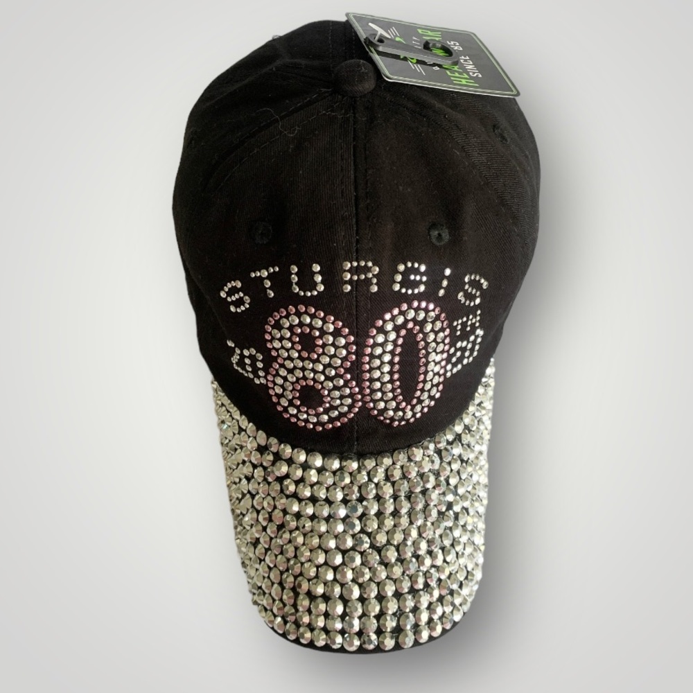 2020 STURGIS 80th Anniversary Hat | Black & Bling | See Measurements - Picture 5 of 7